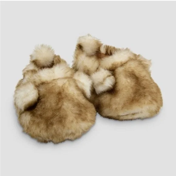 Carter's Plush Brown Baby Slippers - Picture 1 of 3